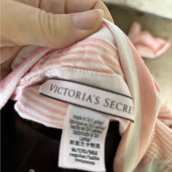 Victoria’s Secret pajama set pink white striped - Picture 5 of 5